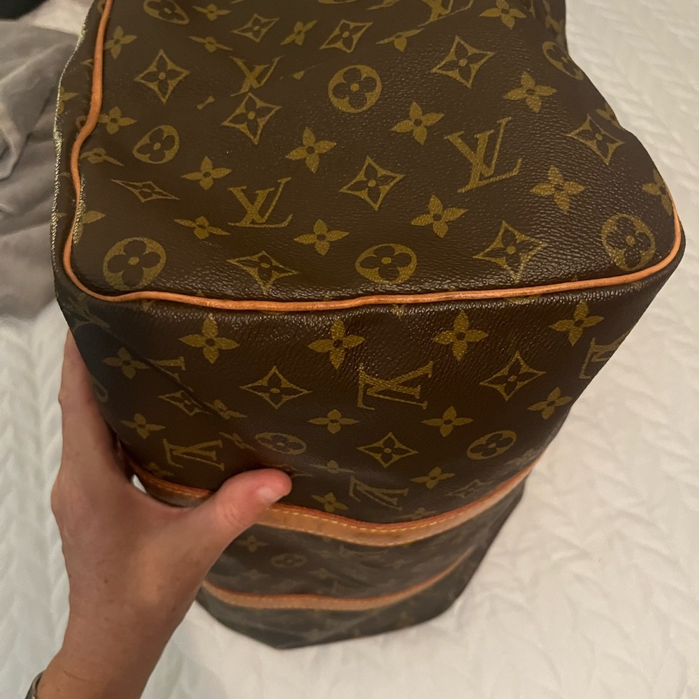 LOUIS VUITTON Vintage Monogram Keepall 45 w/ Vachetta Leather Tag & Poignet Set - Picture 5 of 11